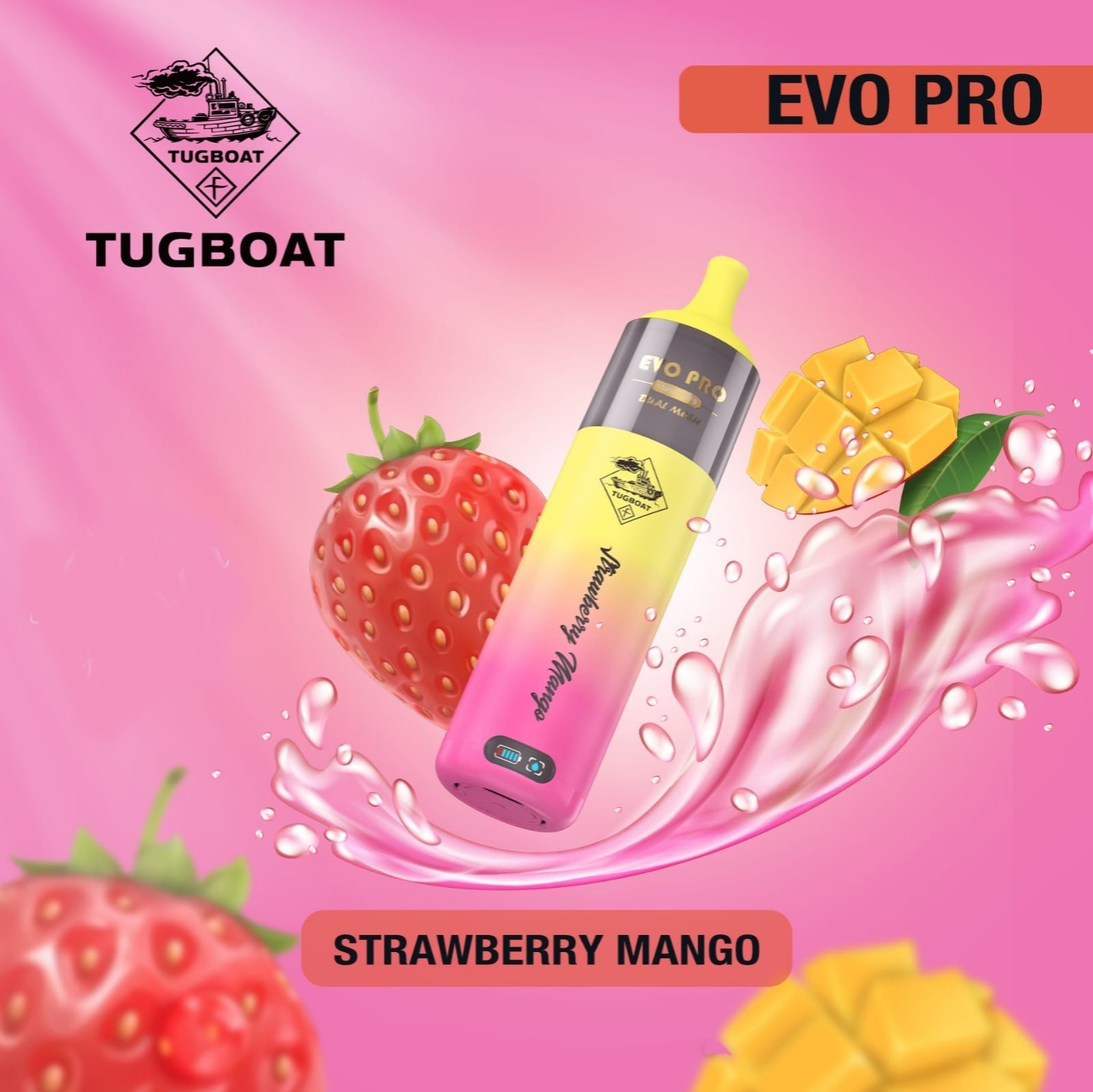 Tugboat Evo Pro Strawberry Mango 15000pfs
