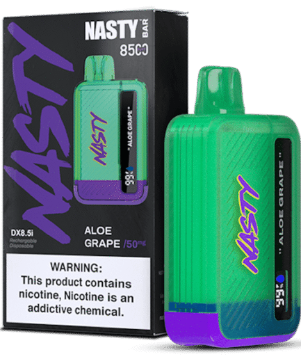 Nasty Bar Aloe Grape 8500pfs 20mg