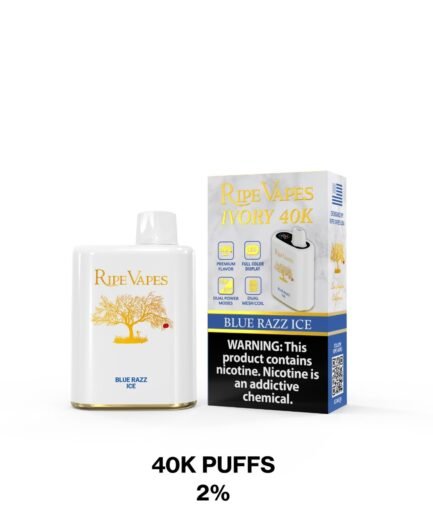 Ripe vapes Ivory Blue Razz Ice 40k pfs 2%