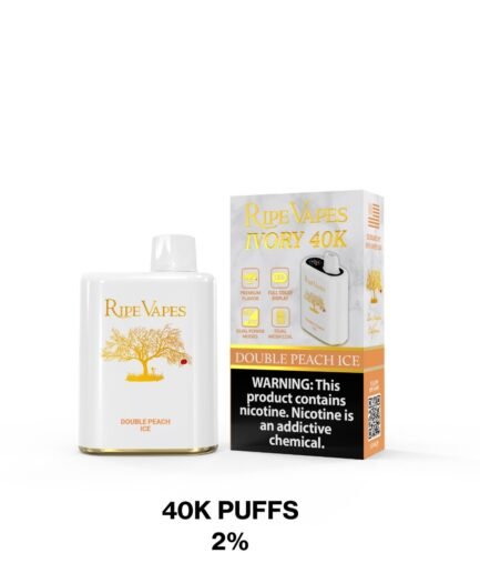 Ripe vapes Ivory Double Peach Ice 40k pfs 2%